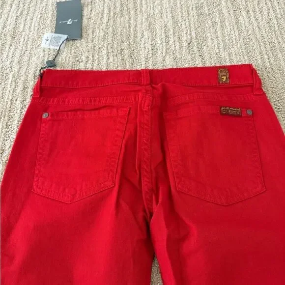 7 for All Mankind Red Women's Skinny Jeans - Picture 8 of 8